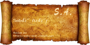Sebő Azár névjegykártya